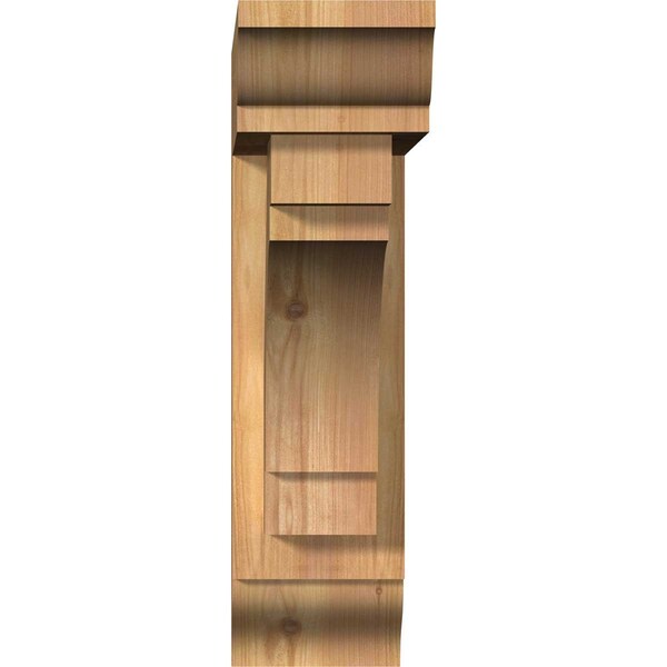 Merced Traditional Smooth Bracket W/ Offset Brace, Western Red Cedar, 5 1/2W X 20D X 20H